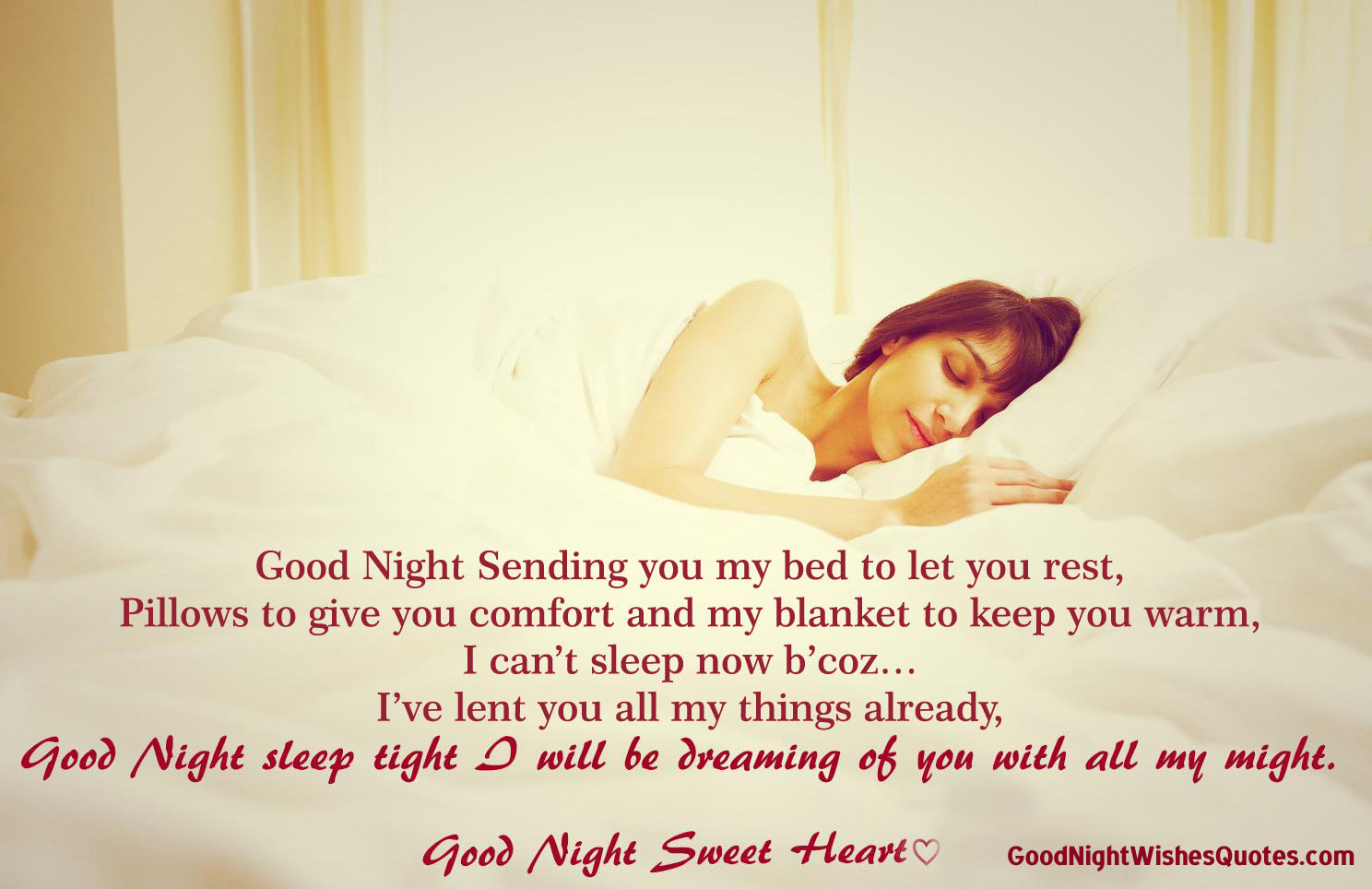 Special Goodnight Sweetheart Quotes, Messages Greetings Images
