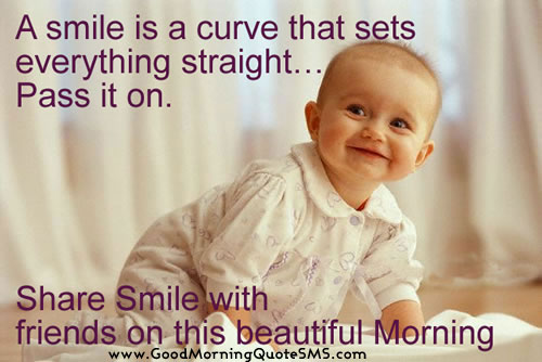 Good Morning Smiling Baby Quotes Images, Pictures