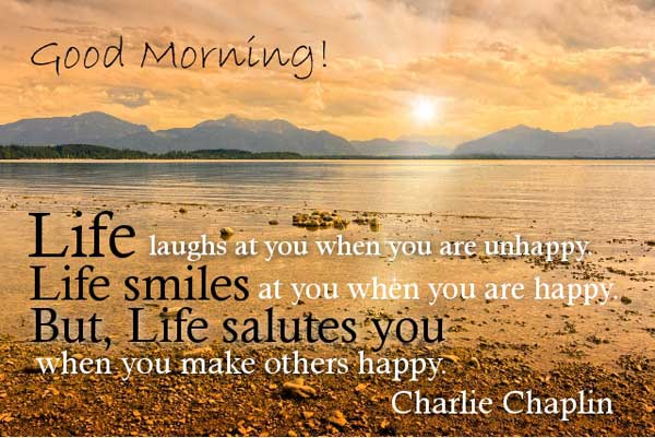 Good Morning Happy Life Quotes Images Wallpapers